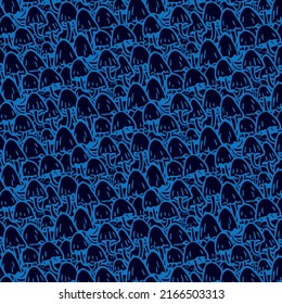 Graphic pattern of neon fungi. Vector illustration