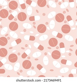 Grafisches Muster zu einem medizinischen Thema mit dem Bild der Tabletten