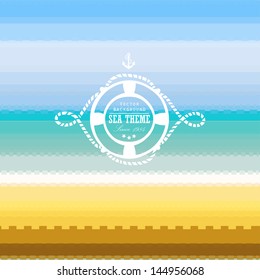 Graphic pattern. Sea theme
