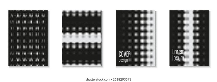 Graphic Pattern Set. Black 1980 Cover. Summer Art In Minimal Design. Linear Shapes For Brand Folder. Wave Black And White  Flyer. Line Poster. White Graphic Pattern