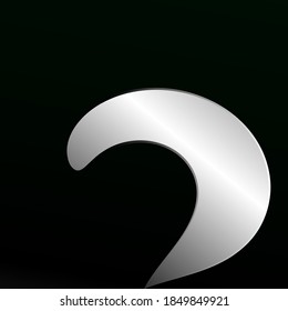 graphic pattern of spiral twisting stripes of different shapes and widths. Twisted background.