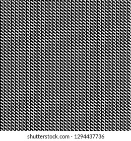 Graphic pattern suggesting a woven texture. Abstract knit background. Monochrome. Vector illustration.