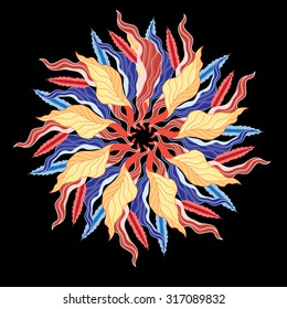 Graphic pattern vector a beautiful colorful plants