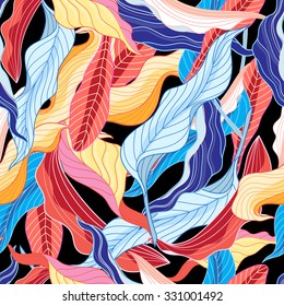 Graphic pattern vector a beautiful colorful plants