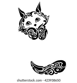 graphic patterned cat