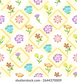 graphic Patterns Flowers endless texture  can be used for wallpaper ,Color pastel , pattern fills