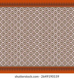 Graphic patterns inspired by Thai native fabric patterns or traditional patterns in the Southeast Asian region, which have distinctive elements in terms of shape and arrangement that are delicate and 