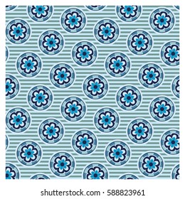 Graphic patterns on a wallpaper background