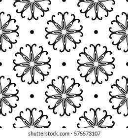 Graphic patterns on a white background. Adult Coloring pages.