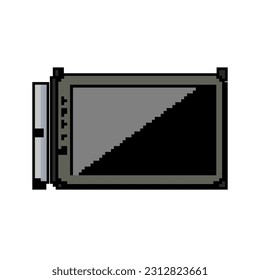 graphic pen display game pixel art retro vector. bit device equipment, blank graphic pen display. old vintage illustration