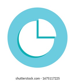 Graphic pie badge icon. Simple glyph, flat vector of web icons for ui and ux, website or mobile application