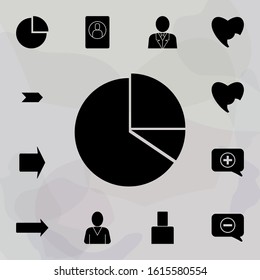 Graphic pie icon. Web icons universal set for web and mobile