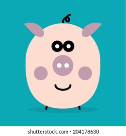 Graphic pig character