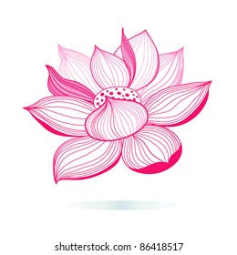 graphic pink lotus