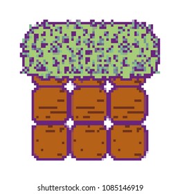 graphic pixel wall videogame scene