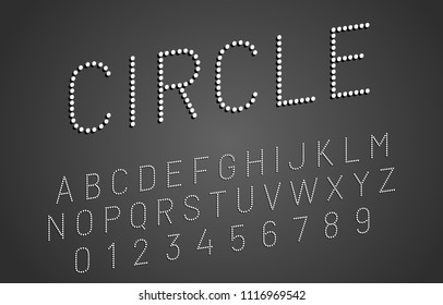 Graphic point font. Vector illustration