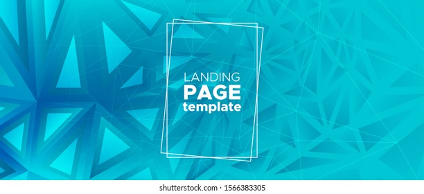 Graphic Polygon Presentation. Gradient Futuristic Wallpaper. Geometric Triangle Landing Page. Blue Science Banner. Digital Polygonal Pattern. Blue Technology Illustration. Digital Polygonal Banner.