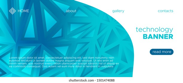 Graphic Polygon Presentation. Gradient Technology Wallpaper. Geometric Triangle Landing Page. Blue Science Banner. Digital Polygonal Pattern. Blue Futuristic Background. Graphic Polygon Pattern.