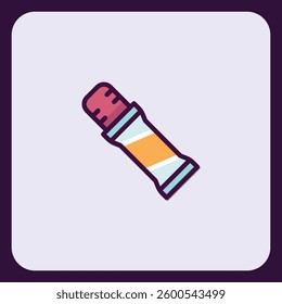 Graphic portrayal of a protein bar snack on pastel background, simple treat
