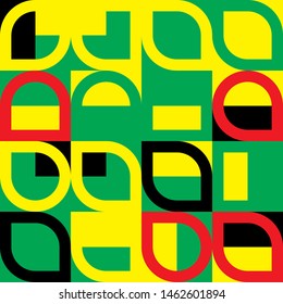 Graphic poster. Geometric shapes. Retro style. Vector illustration