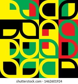 Graphic poster. Geometric shapes. Retro style. Vector illustration