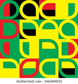 Graphic poster. Geometric shapes. Retro style. Vector illustration