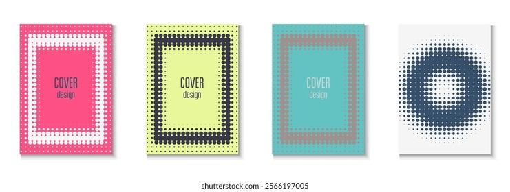 Graphic Poster Set. Summer Circles With Modern Art. Linear Shapes In Annual Frame. Music Flyer. Minimalist Party Texture. Geometric Wave Cover. Trendy Graphic Poster