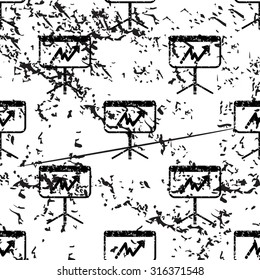 Graphic presentation pattern, grunge, black image on white background