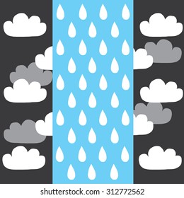 Graphic print with clouds