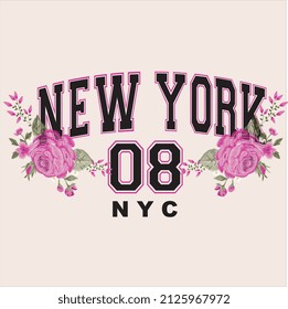 GRAPHIC AND PRINT FOR SHIRTS AND TEXTILES NEW YORK 08 NYC VECTOR