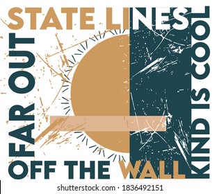 graphic print with slogans vector pattern for t-shirts and all textures