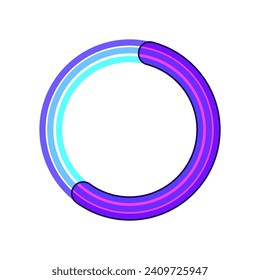 graphic progress bar round cartoon. website circle, indicator upload, speed process graphic progress bar round sign. isolated symbol vector illustration