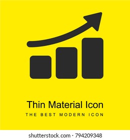 Graphic Progression bright yellow material minimal icon or logo design