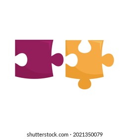 Graphic puzzle icon. Flat illustration of graphic puzzle vector icon isolated on white background