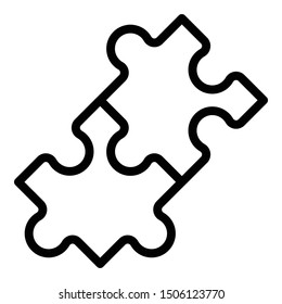 Graphic puzzle icon. Outline graphic puzzle vector icon for web design isolated on white background