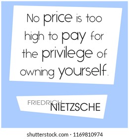 Graphic quote by 19th century german philosopher Friedrich Nietzsche