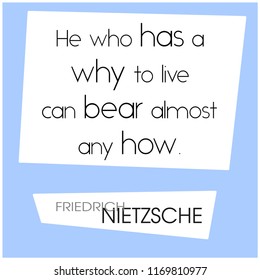 Graphic quote by 19th century german philosopher Friedrich Nietzsche