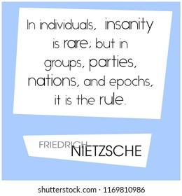 Graphic quote by 19th century german philosopher Friedrich Nietzsche