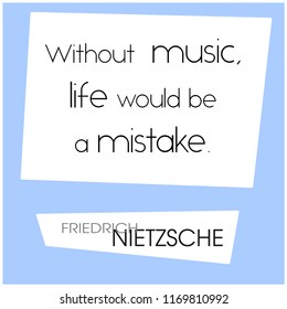 Graphic quote by 19th century german philosopher Friedrich Nietzsche