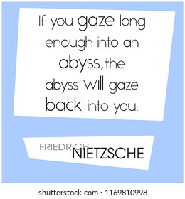 Graphic quote by 19th century german philosopher Friedrich Nietzsche