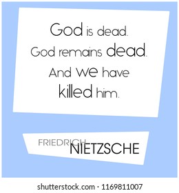 Graphic quote by 19th century german philosopher Friedrich Nietzsche