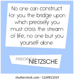 Graphic quote by 19th century german philosopher Friedrich Nietzsche