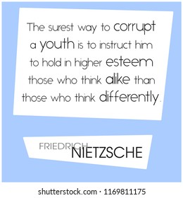 Graphic quote by 19th century german philosopher Friedrich Nietzsche