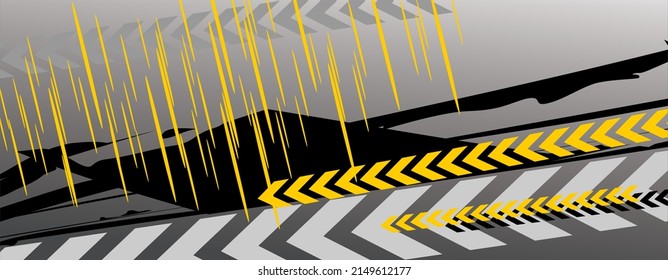 graphic racing line arrow yellow and grey goods for wallpaper backdrop wrapping decals 