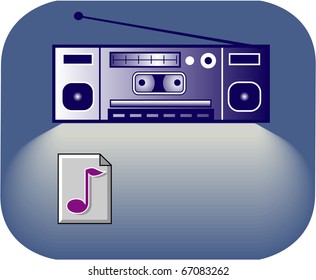 graphic of radio
