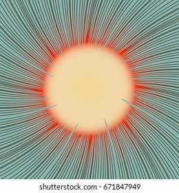 graphic red and blue explosion star