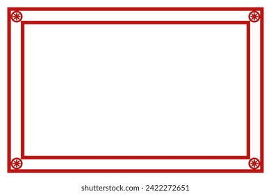 Graphic red border, frame, shape