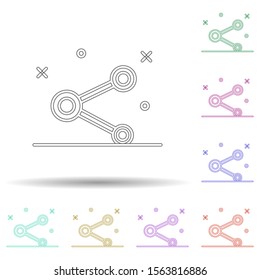 graphic report colored icon. Element of colored business chart icon for mobile concept and web apps. Colored graphic report icon can be used for web and mobile on white background