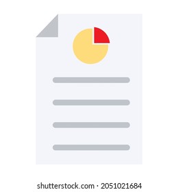 Icono de vector plano de informe gráfico que puede modificar o editar fácilmente 