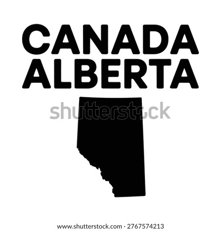 Graphic representation of alberta canada with provincial outline